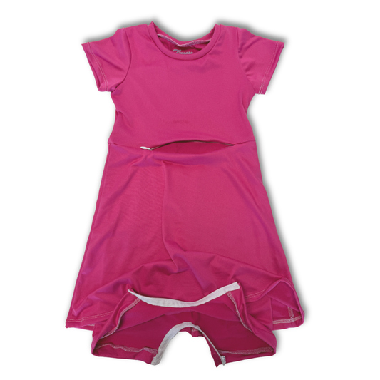 Hot Pink G-Tube Skirted Shortease - Zipease