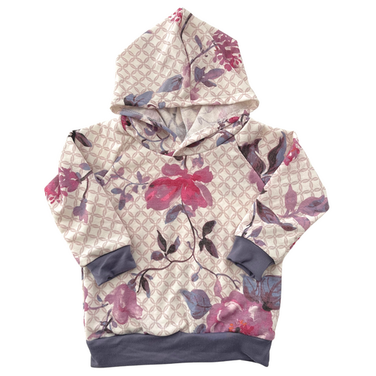 Magenta Floral Hoodie