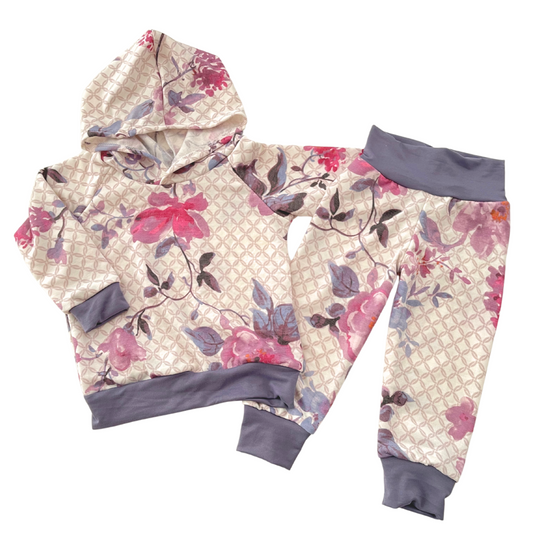 Magenta Floral Hoodie