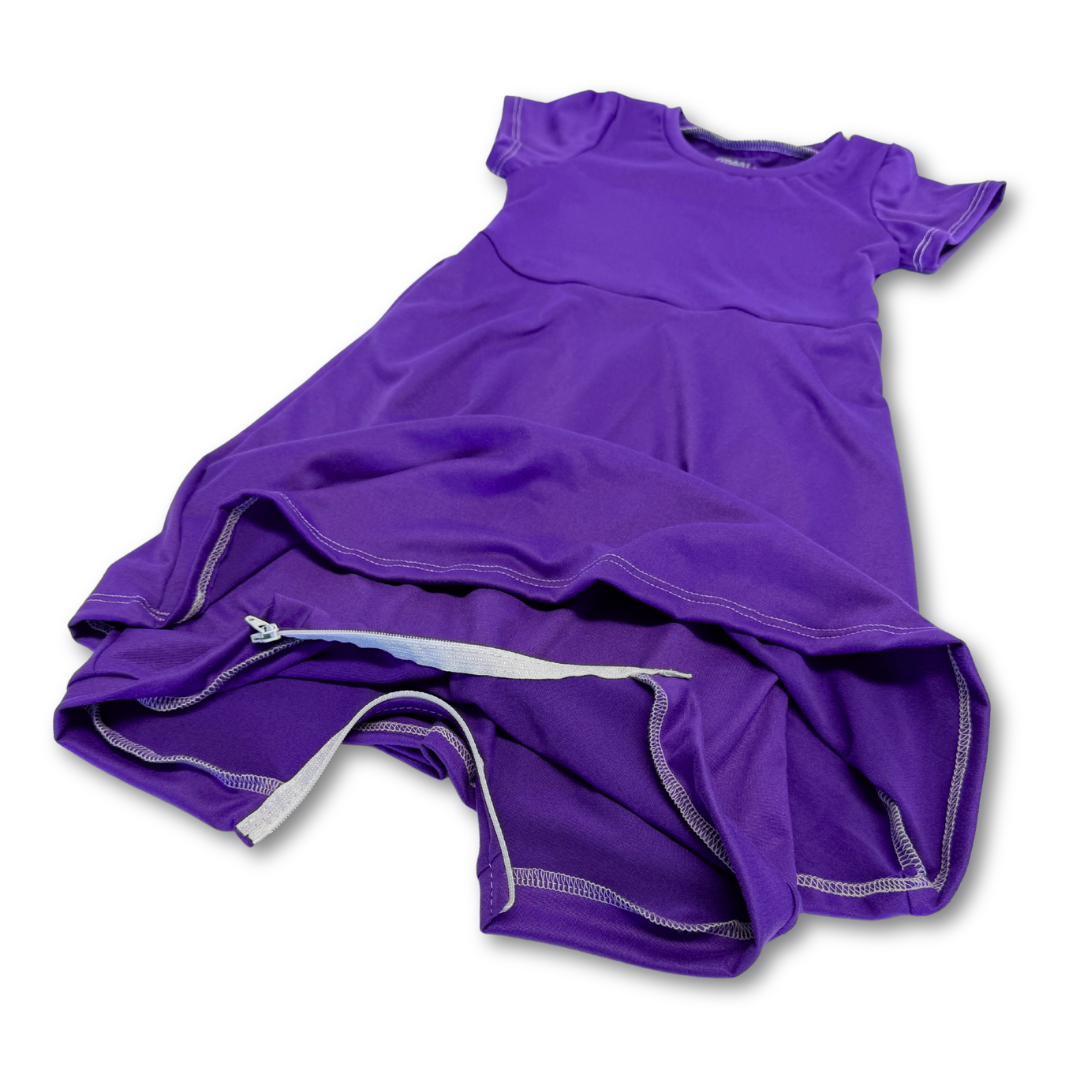 Purple Skirted Shortease - Zipease