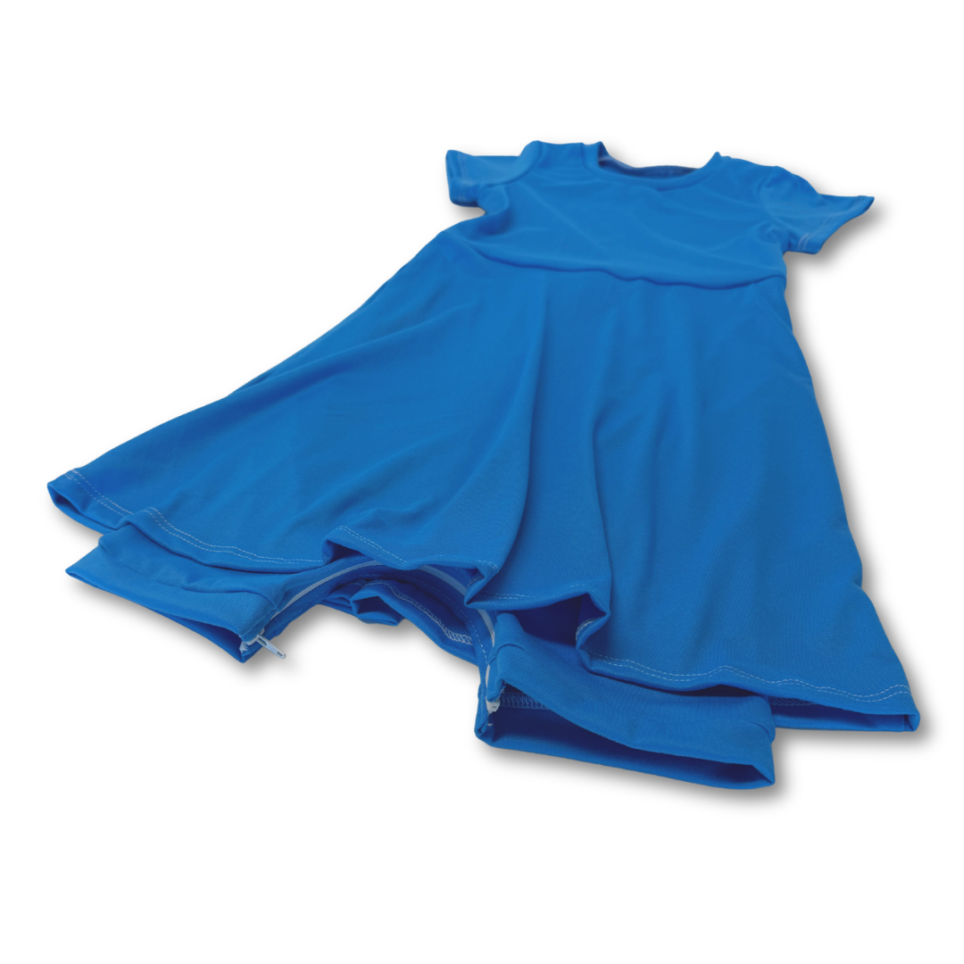 Sky Blue Skirted Shortease - Zipease
