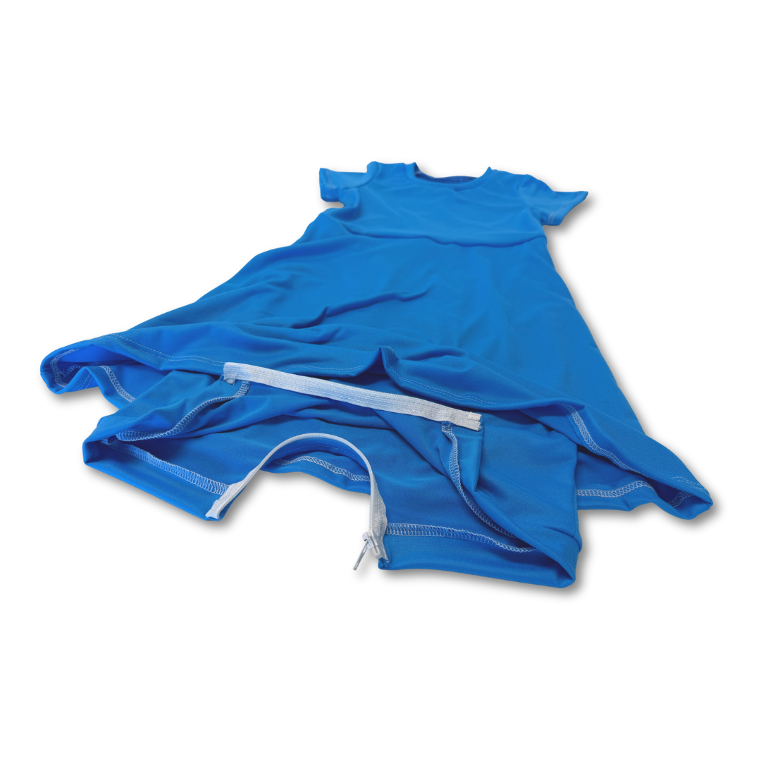 Sky Blue Skirted Shortease - Zipease