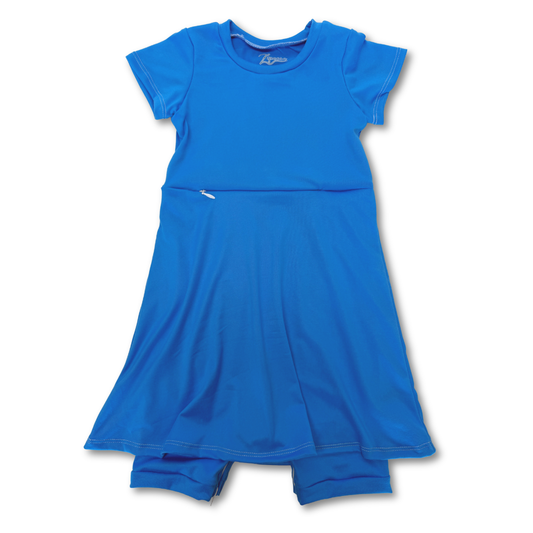Sky Blue G-Tube Skirted Shortease - Zipease