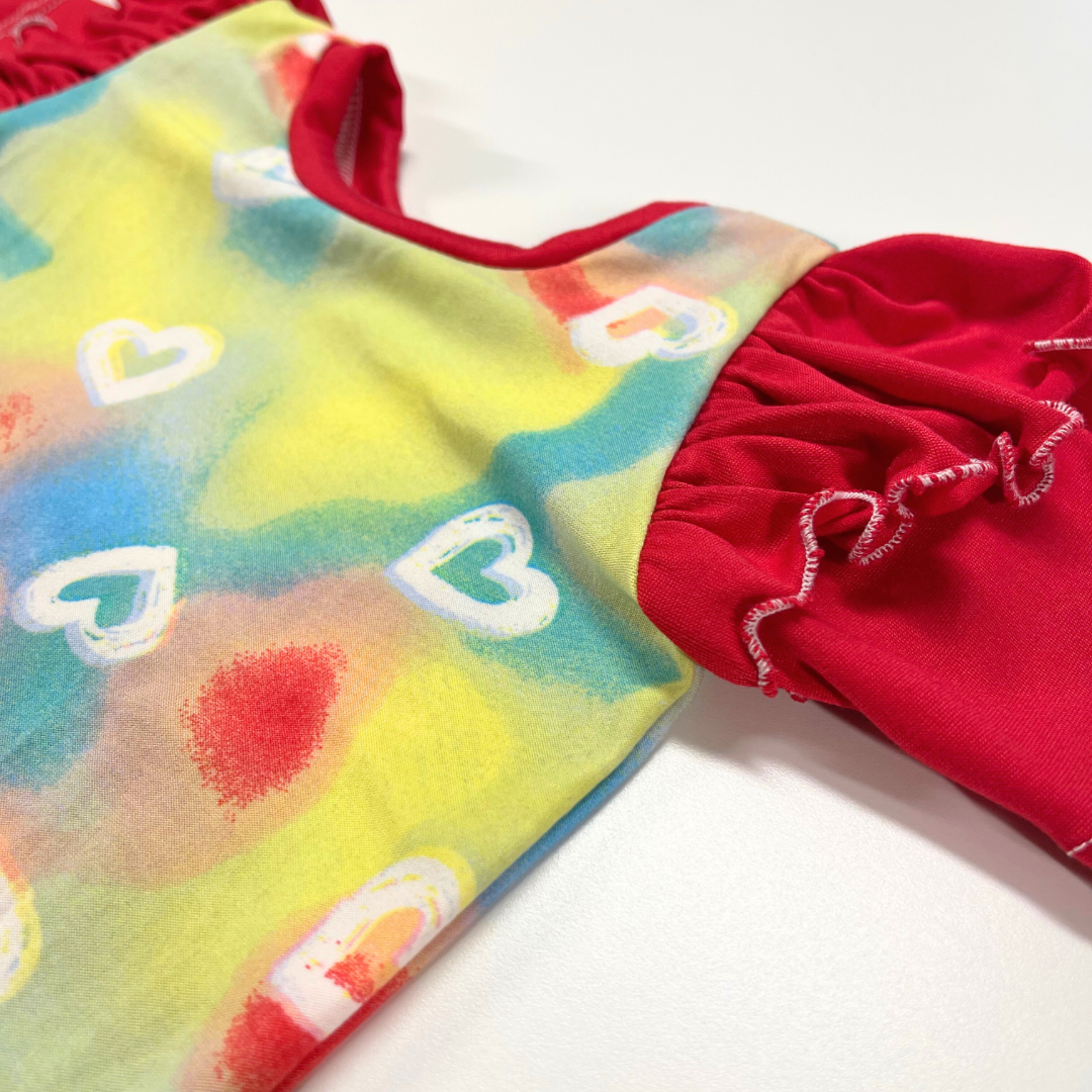 Tie Dye Love Zip Romper