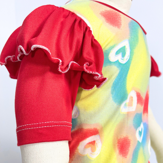 Tie Dye Love Zip Romper