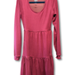 Burgundy Tiered Dress