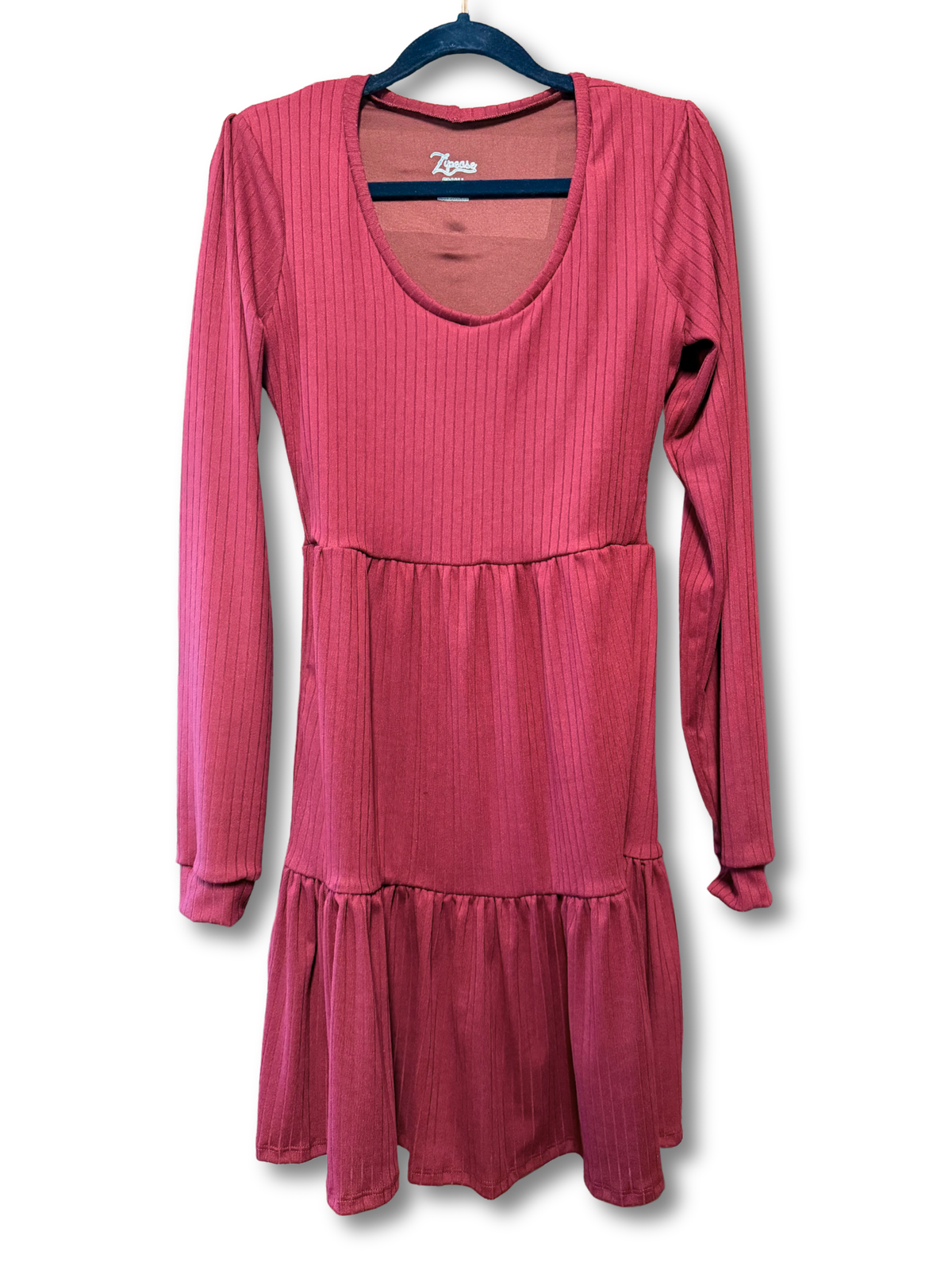 Burgundy Tiered Dress