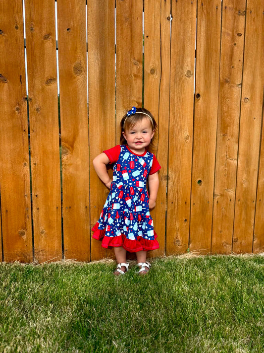 Bomb Pops Ruffle Dress
