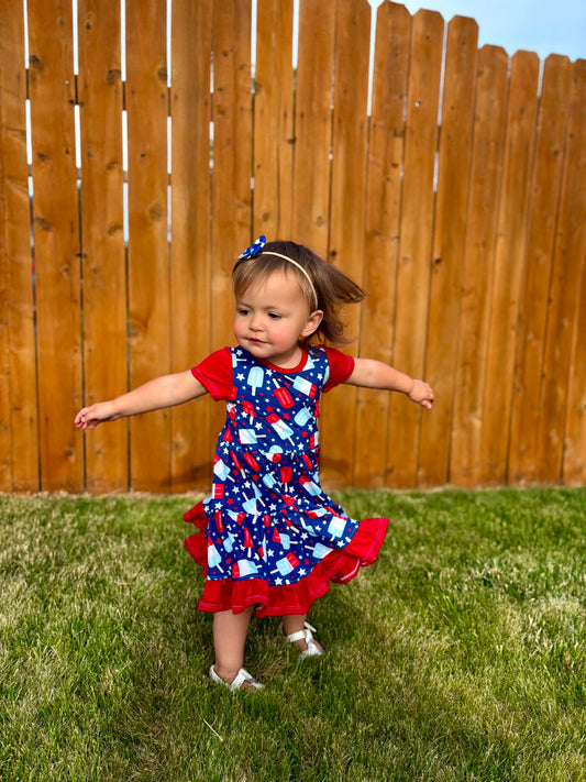 Bomb Pops Ruffle Dress
