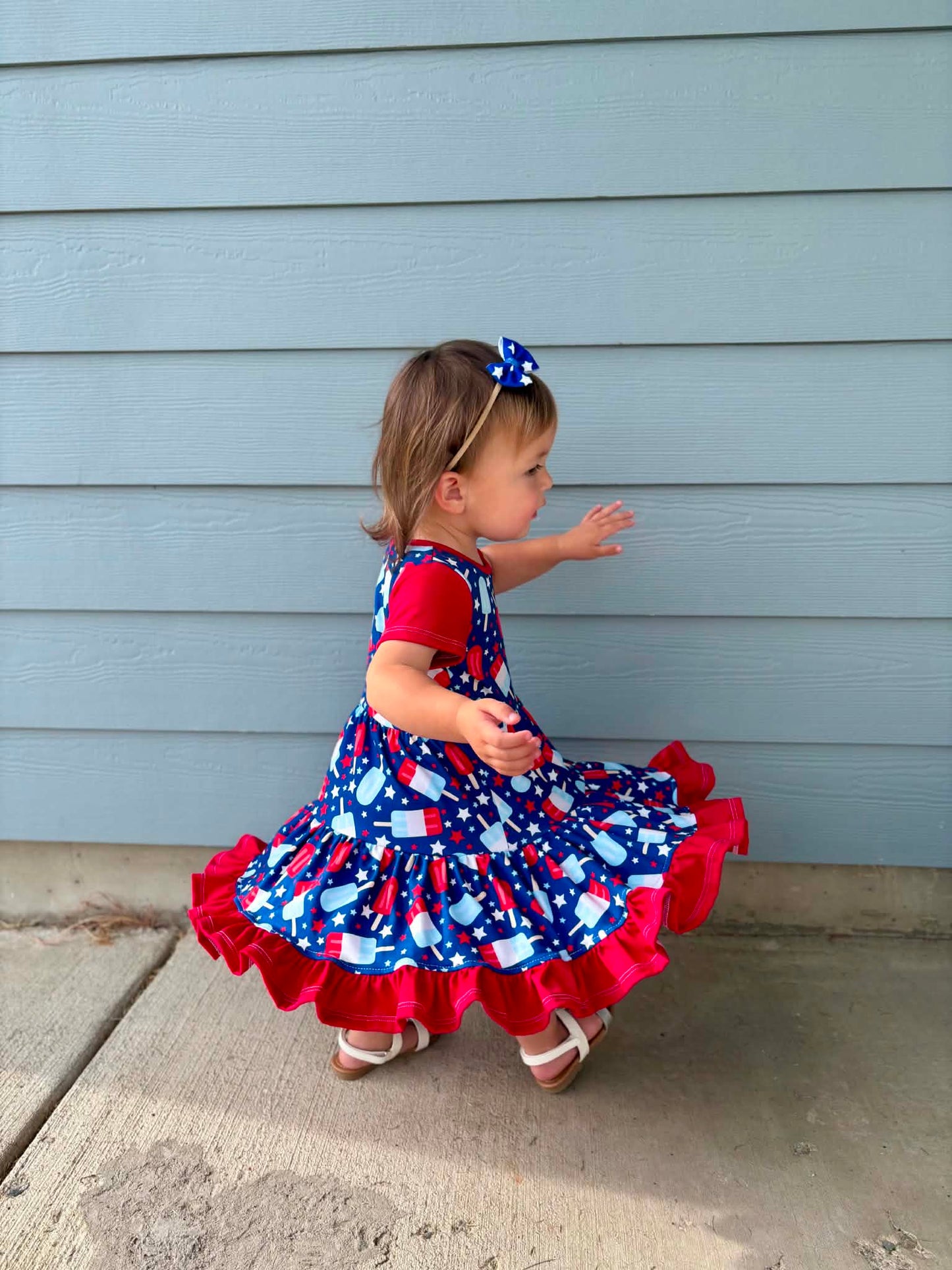 Bomb Pops Ruffle Dress