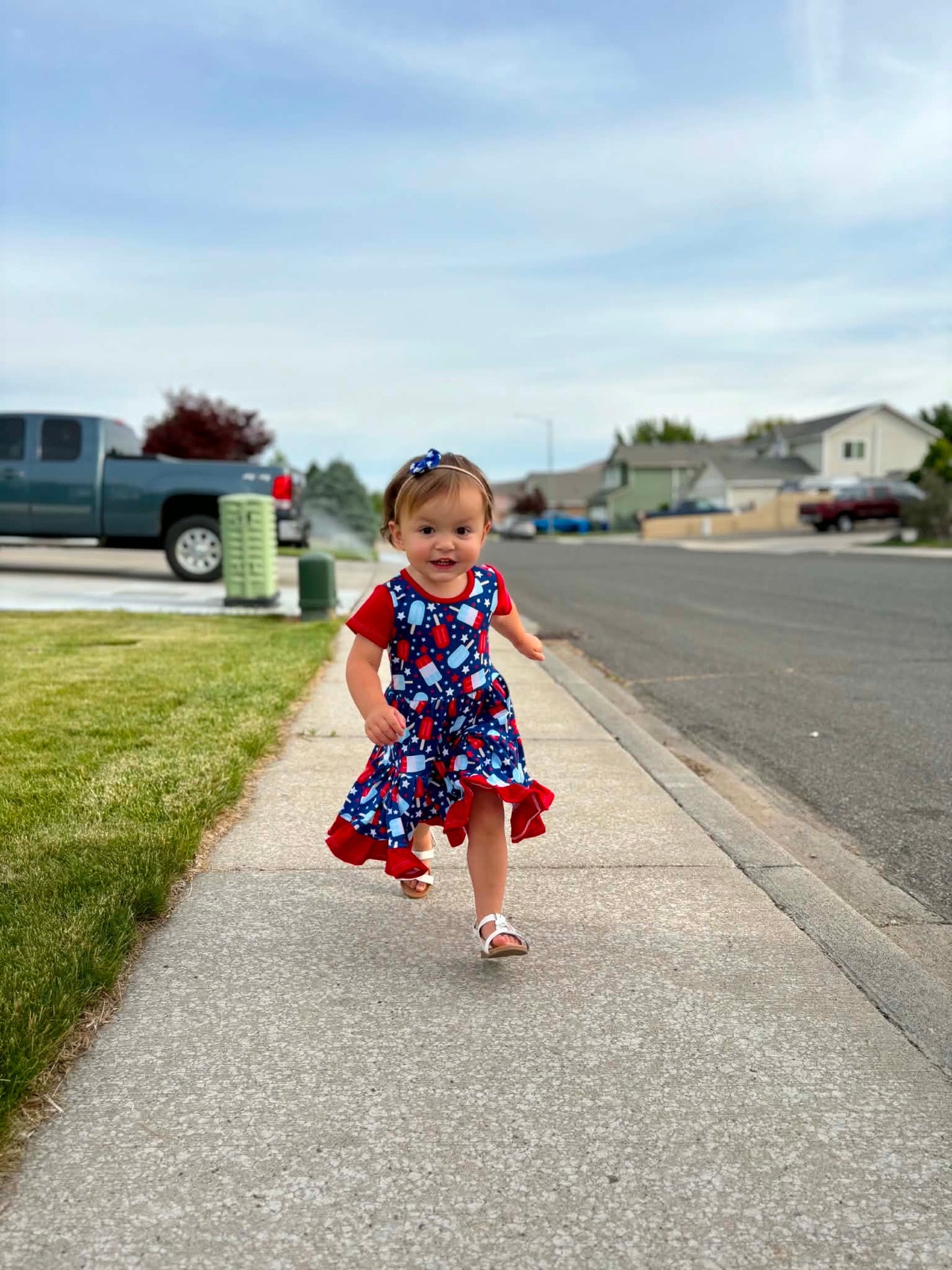 Bomb Pops Ruffle Dress