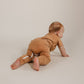 Camel Bamboo Lyocell Zip Romper - Zipease