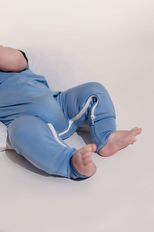 Ocean Bamboo Lyocell Zip Romper - Zipease