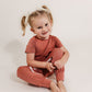 Mauve Bamboo Lyocell Zip Romper