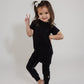 Black Bamboo Lyocell Zip Romper - Zipease