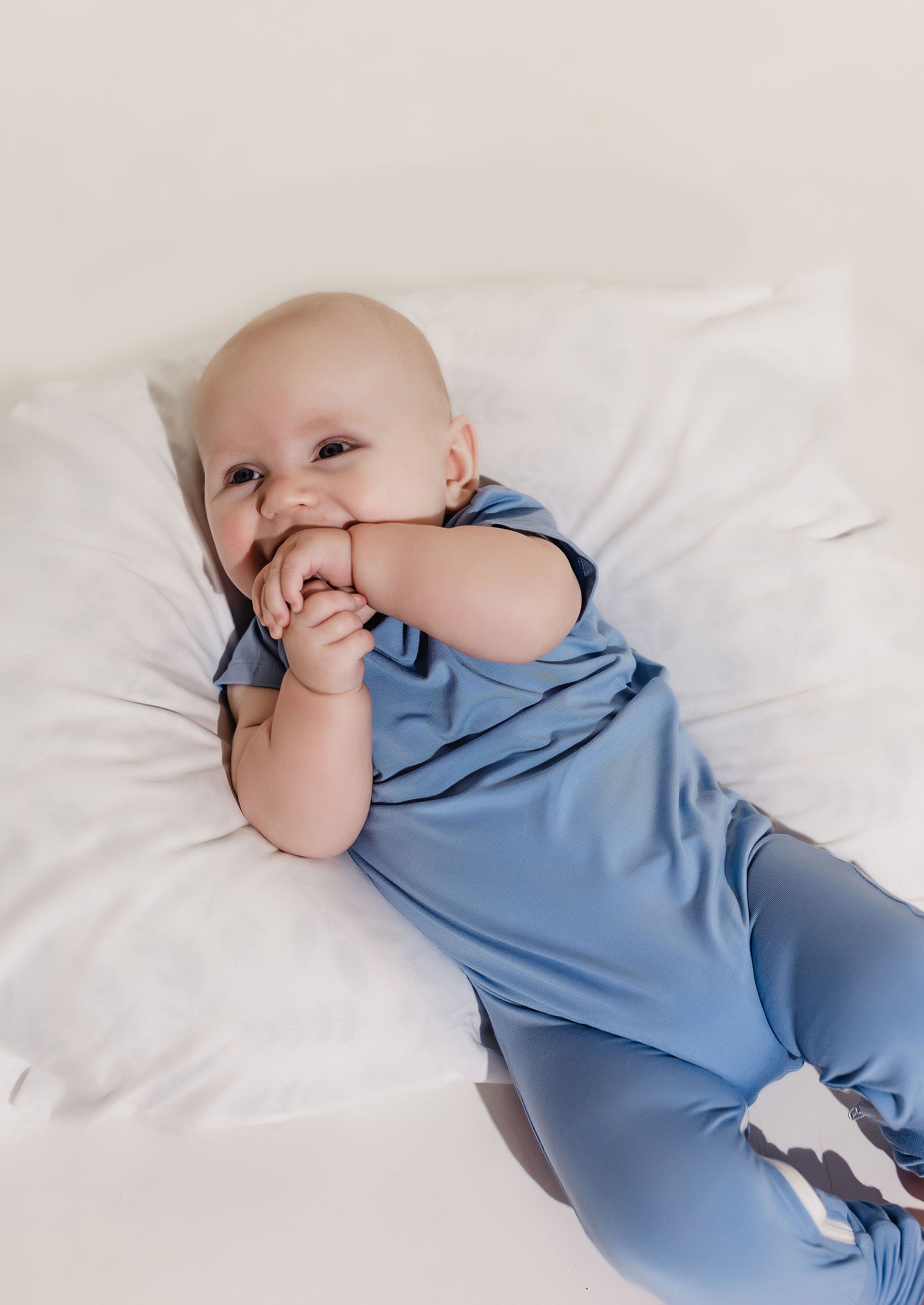 Ocean Bamboo Lyocell Zip Romper - Zipease