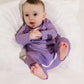 Lavender Bamboo Lyocell Zip Romper - Zipease