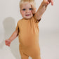Camel Bamboo Lyocell Zip Romper - Zipease