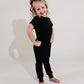 Black Bamboo Lyocell Zip Romper - Zipease