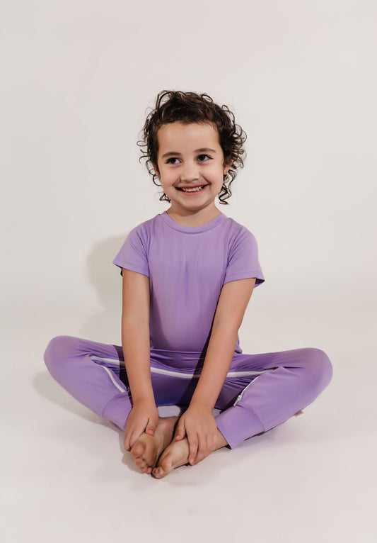 Lavender Bamboo Lyocell Zip Romper - Zipease