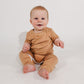Camel Bamboo Lyocell Zip Romper - Zipease