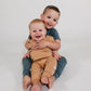 Camel Bamboo Lyocell Zip Romper - Zipease