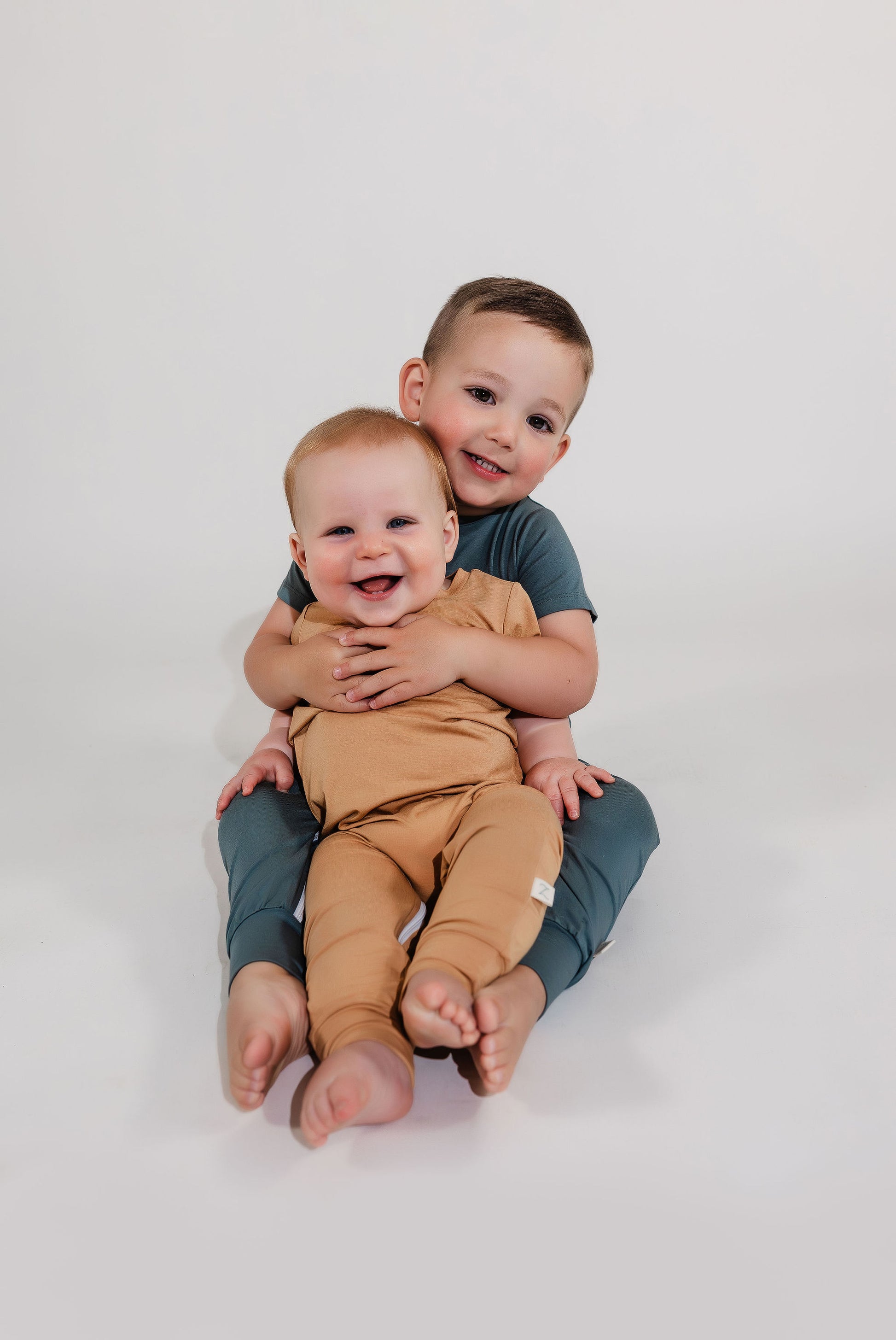 Camel Bamboo Lyocell Zip Romper - Zipease