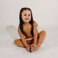 Camel Bamboo Lyocell Zip Romper - Zipease