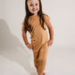 Camel Bamboo Lyocell Zip Romper - Zipease