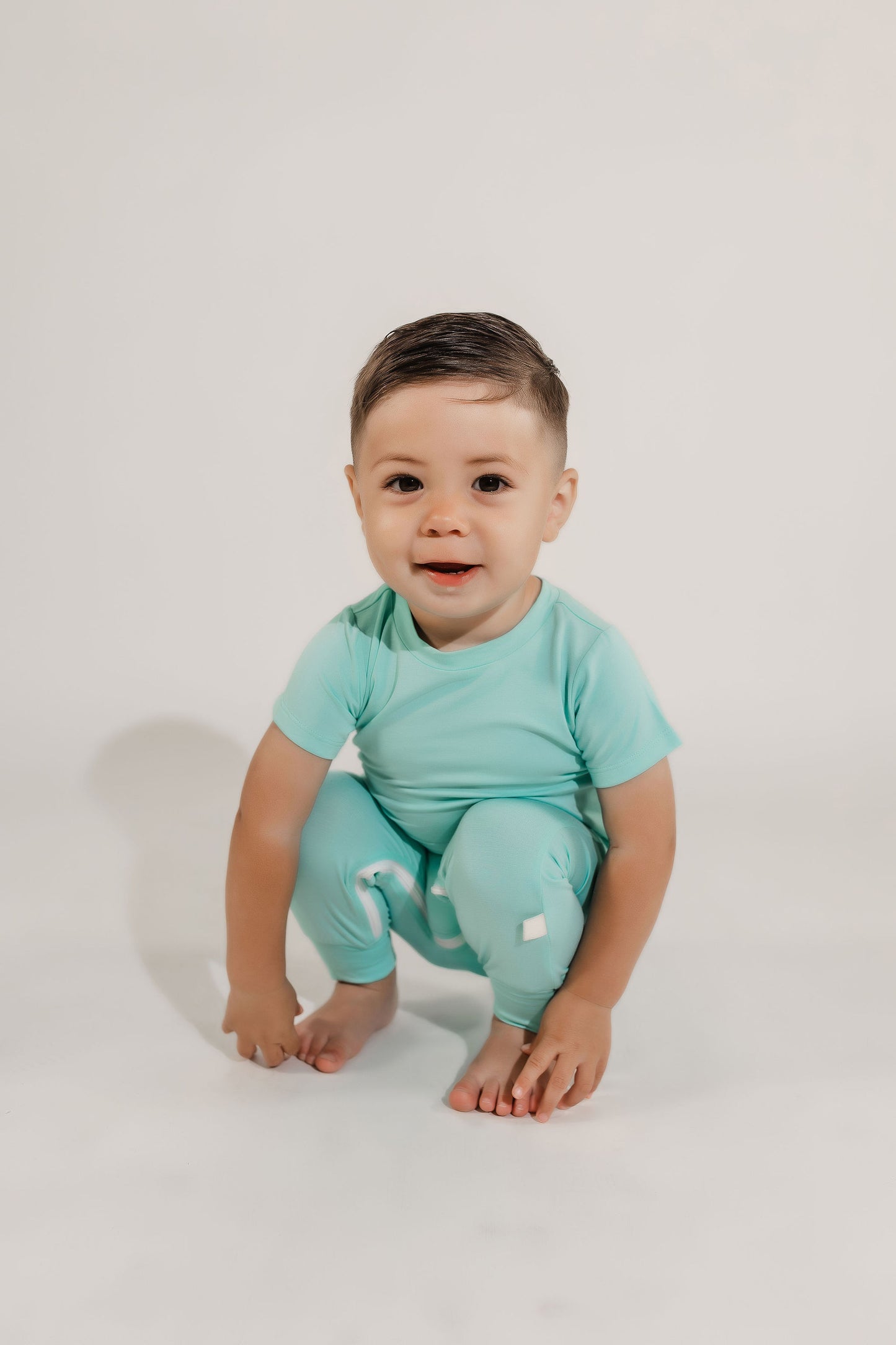 Mint Bamboo Lyocell Zip Romper - Zipease