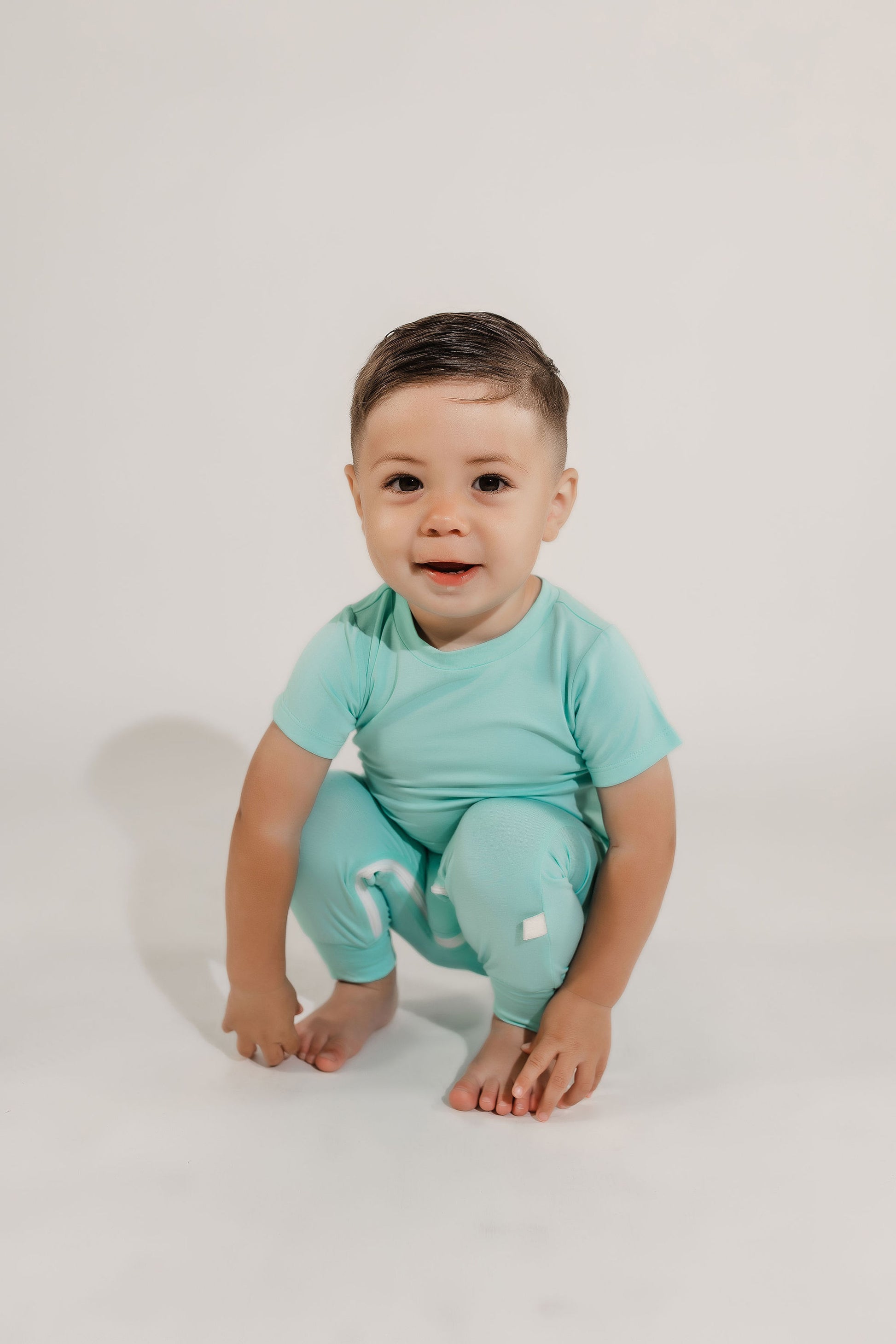 Mint Bamboo Lyocell Zip Romper - Zipease