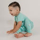 Mint Bamboo Lyocell Zip Romper - Zipease