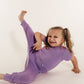 Lavender Bamboo Lyocell Romper with G-Tube Access - Zipease