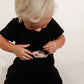 Black Bamboo Lyocell Romper with G-Tube Access - Zipease
