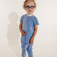 Ocean Bamboo Lyocell Romper with G-Tube Access - Zipease