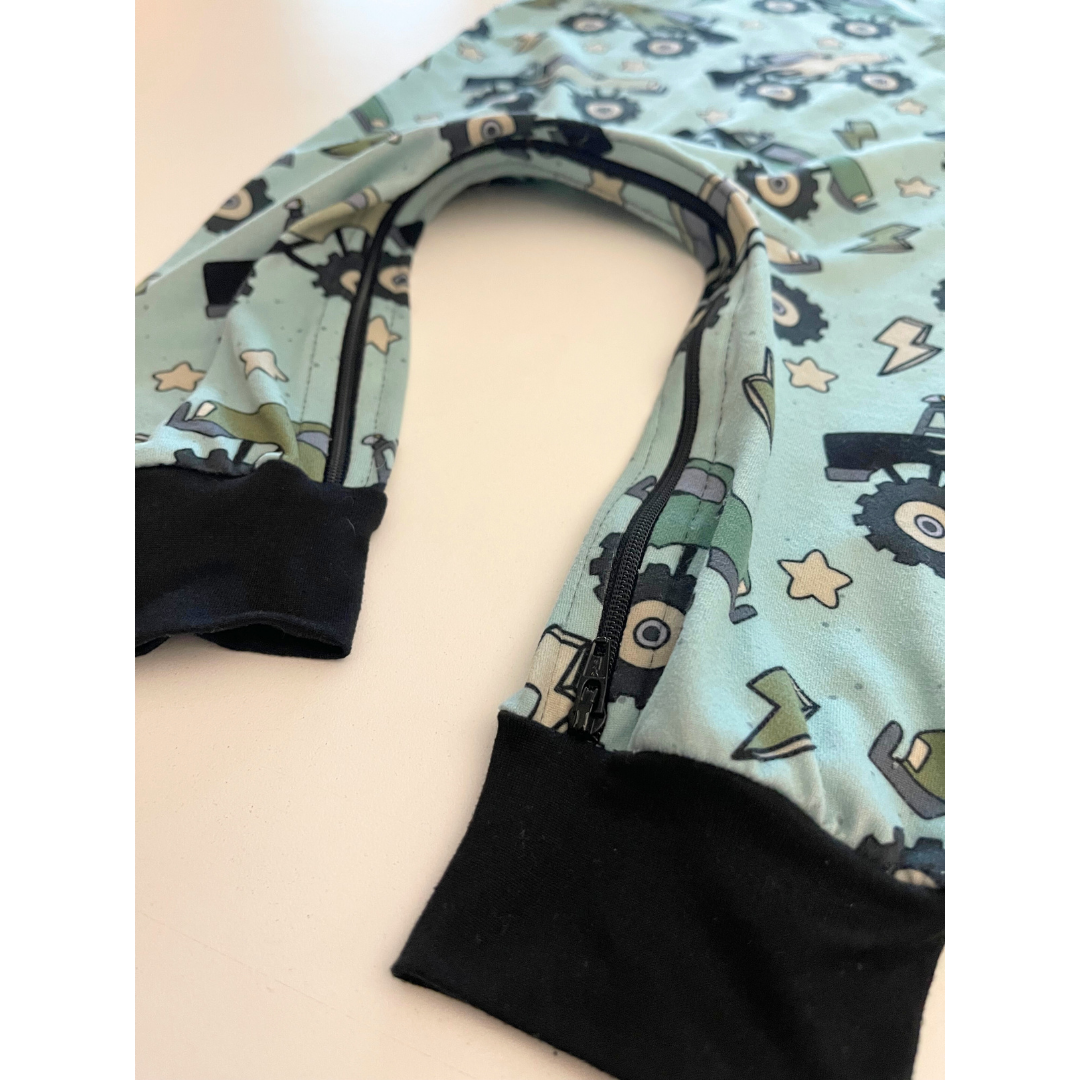 Monster Trucks Zip Romper