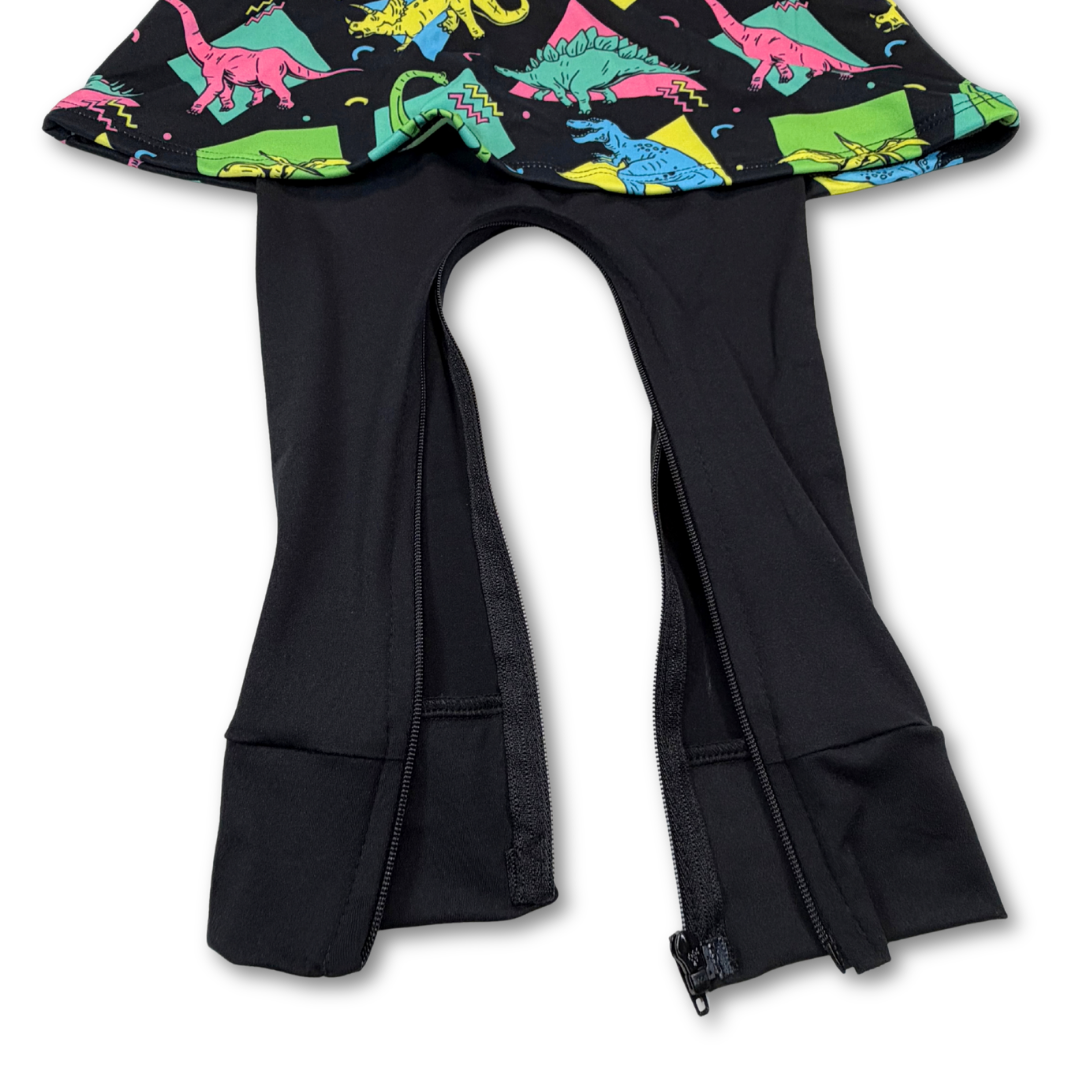 Retro Dinos Skirted Zipease