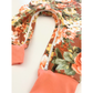 Rust Floral Zip Romper