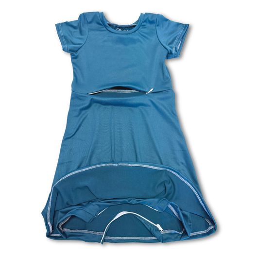 Teal G-Tube Skirted Shortease