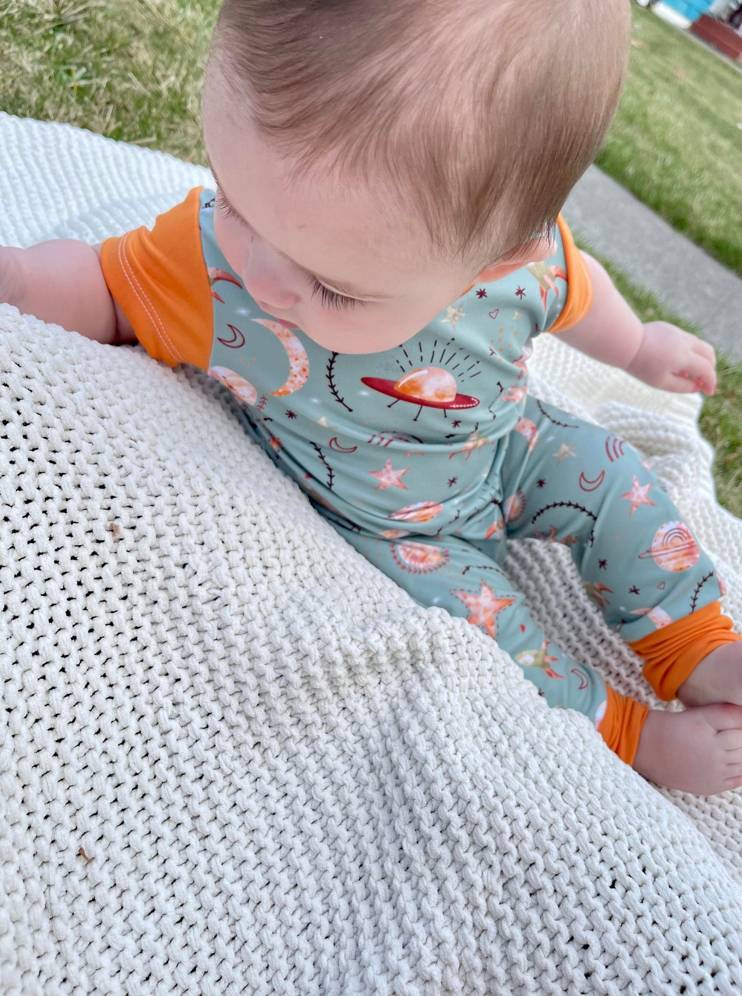 Sage Space Zip Romper - Zipease