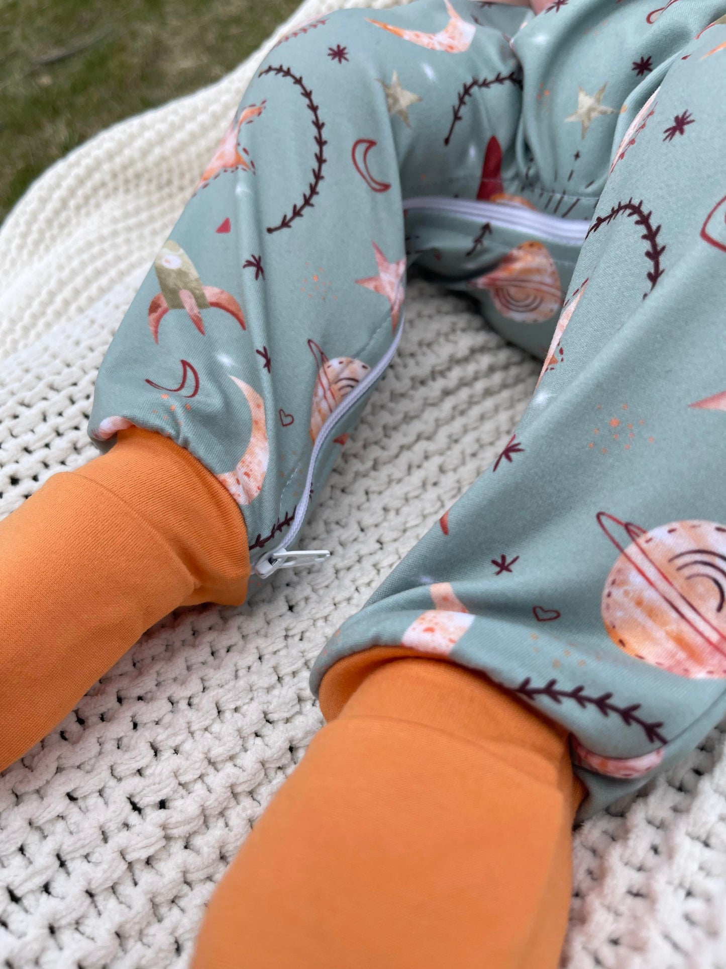 Sage Space Zip Romper - Zipease