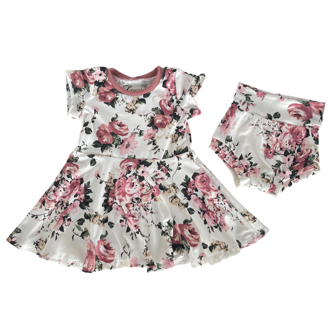 Merlot Floral Twirl Dress - Zipease