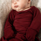 Maroon Sleeper Newborn Gown - Zipease