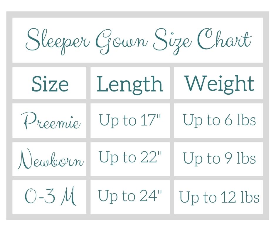 Preemie cheap sleeper gowns