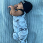Grey Tie Dye Zip Romper - Zipease