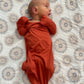 Terracotta Sleeper Newborn Gown - Zipease